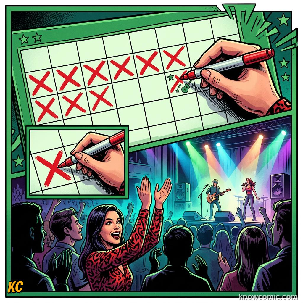 Comic panel about anticipation and hope: Anticipation Energizes You, Countdown, educational kids illustration