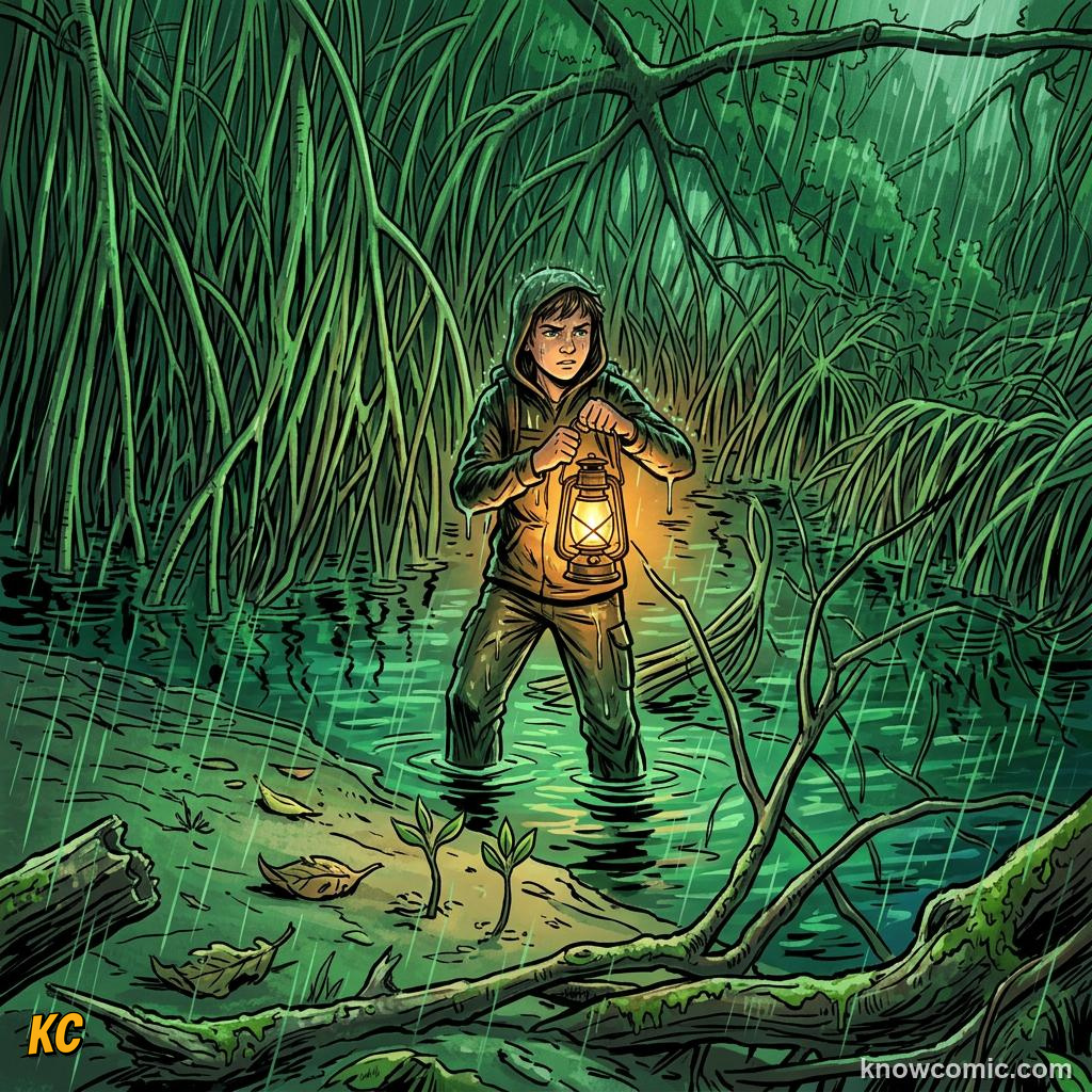 Comic panel about anticipation and hope: Hope Grows From Action, Small Wins, educational kids illustration
