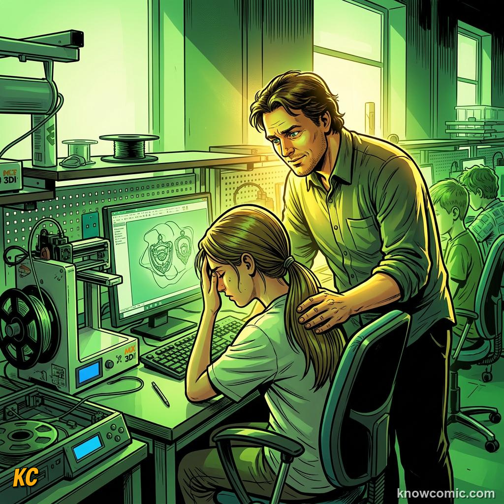 Comic panel about anticipation and hope: Hope Grows From Action, Support, educational kids illustration