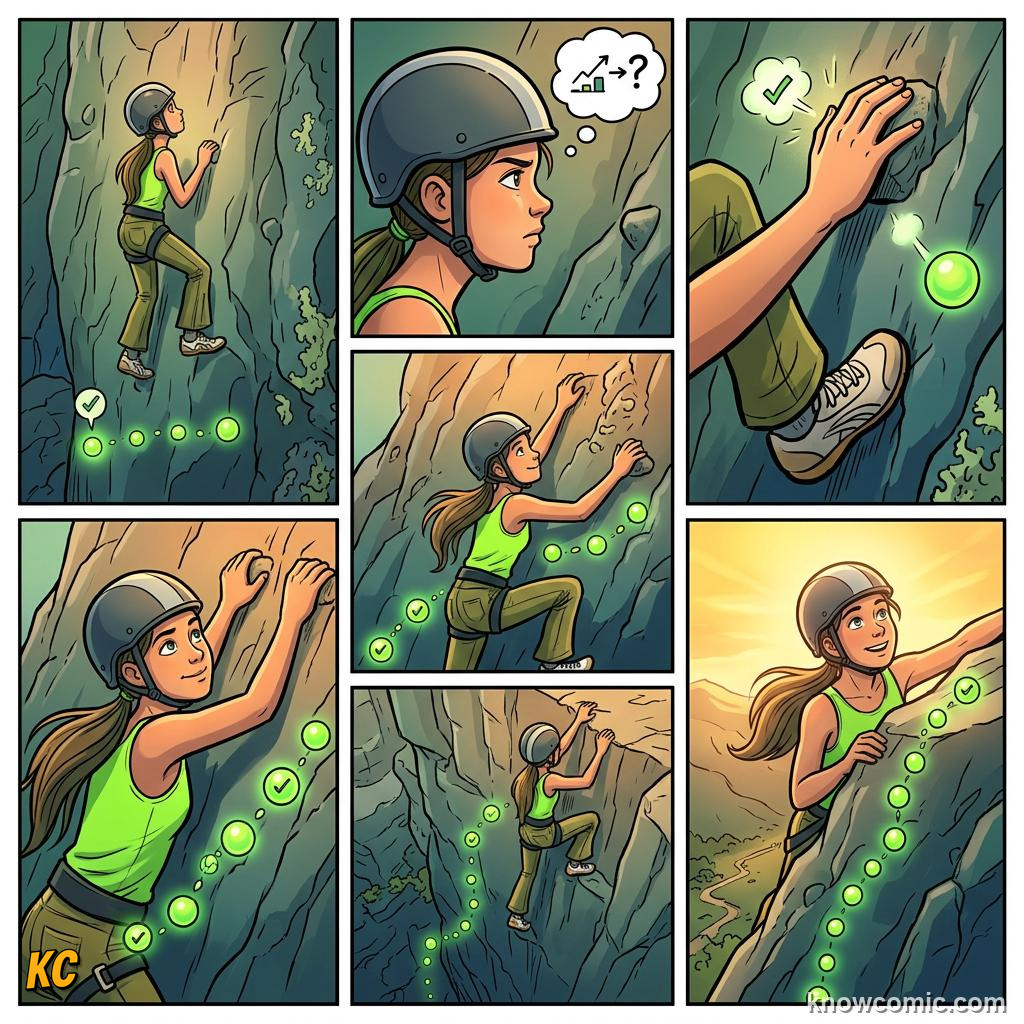 Comic panel about anticipation and hope: The Future Can Be Worth It, When You Hold Hope, educational kids illustration