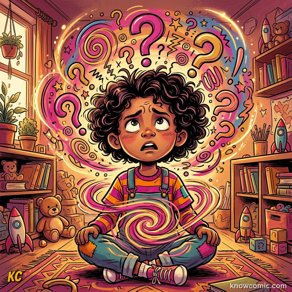 Emotional response calming down illustration
