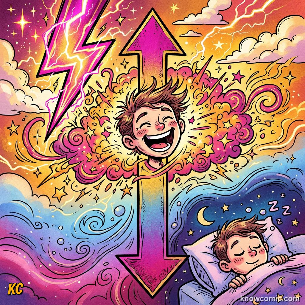 Excited happy emotions illustration
