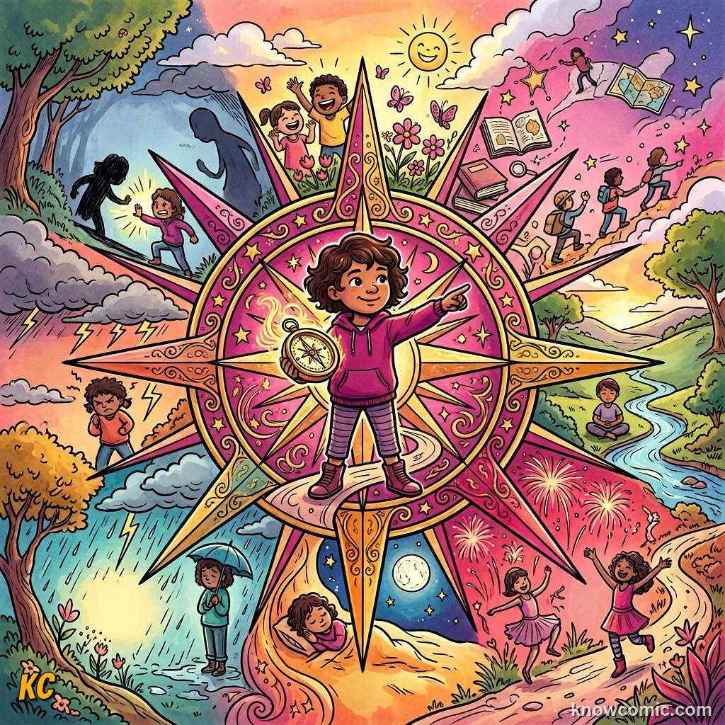 Emotional balance and understanding illustration