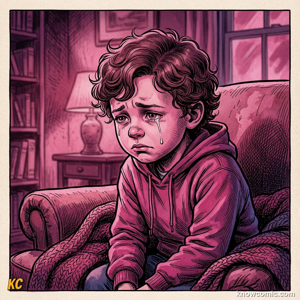 Loss triggers sadness illustration