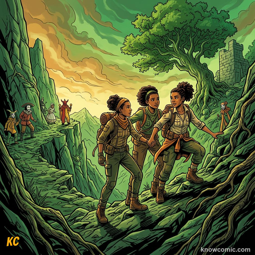 Comic panel about fear and safety: Support, educational kids illustration
