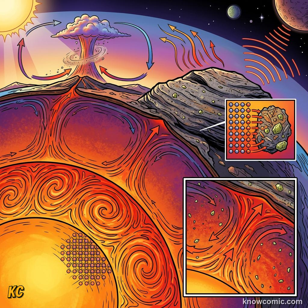 Heat transfer by conduction convection and radiation from Earth's interior to space