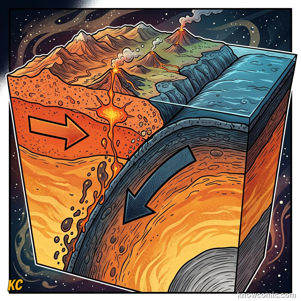 Oceanic plate subducting beneath thicker continental crust at convergent boundary