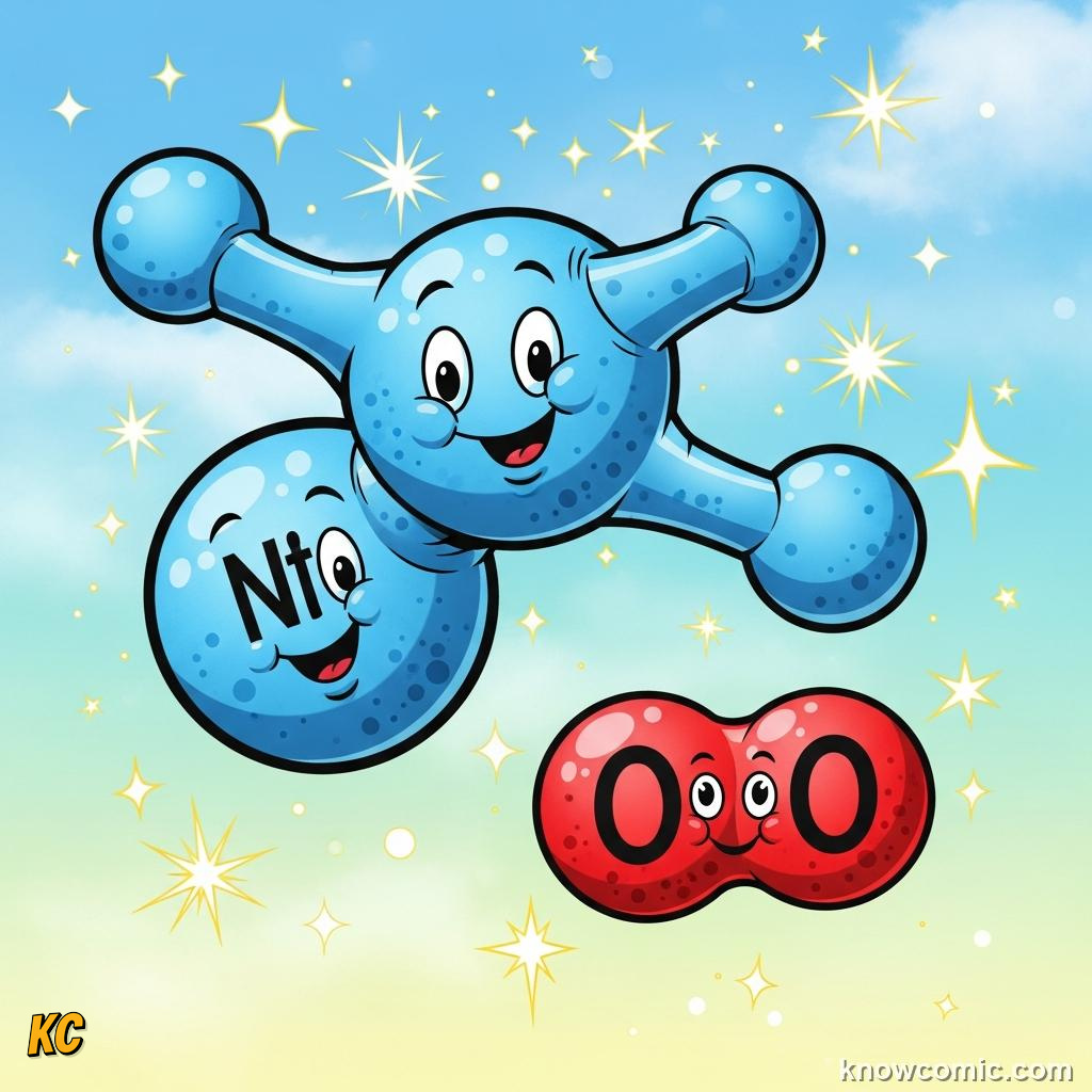 Pie chart showing 78 percent nitrogen and 21 percent oxygen gas composition
