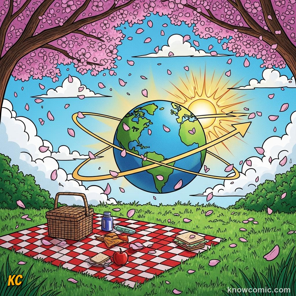 March equinox bringing northern spring and southern autumn simultaneously