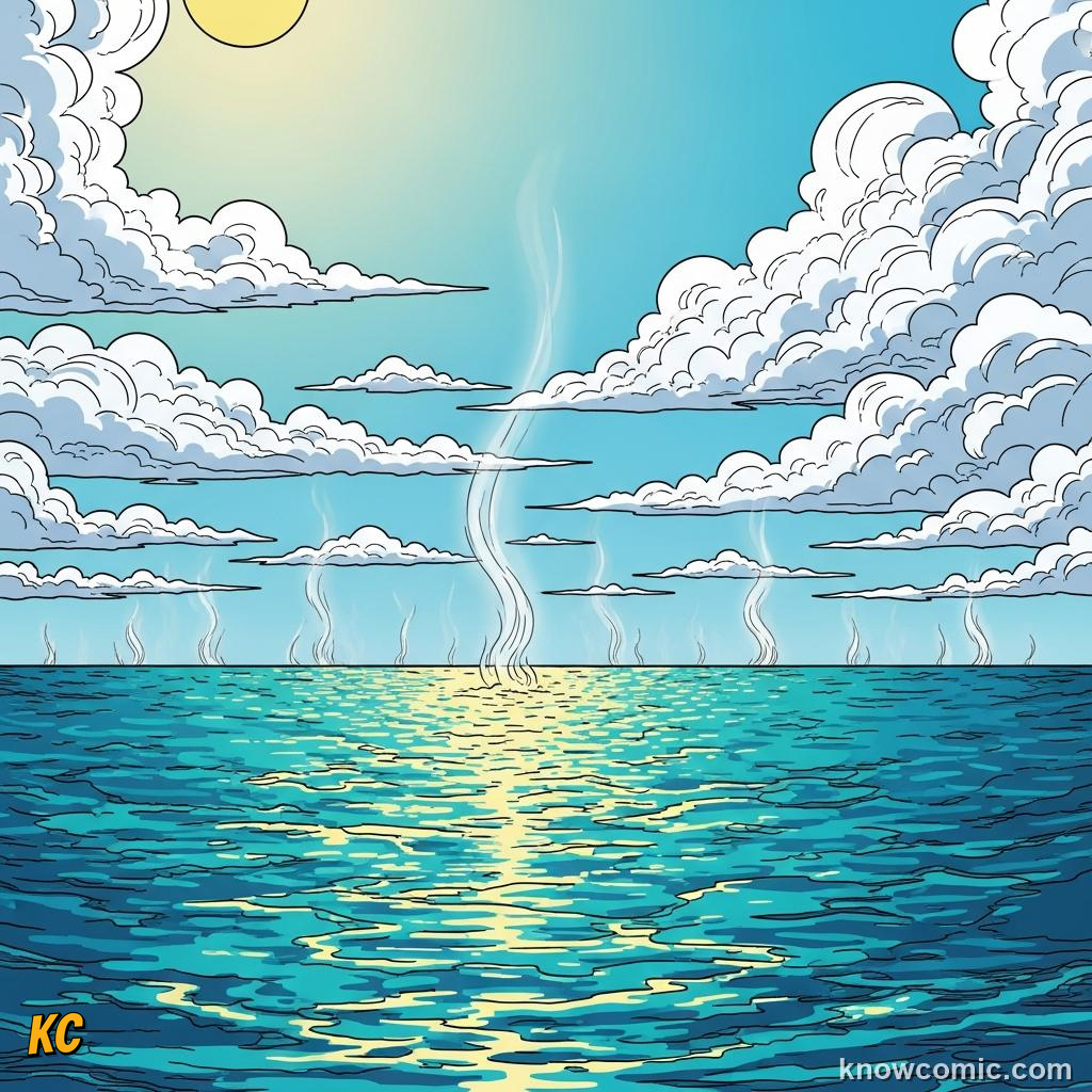 Evaporation as heat engine powering hurricanes over warm ocean water