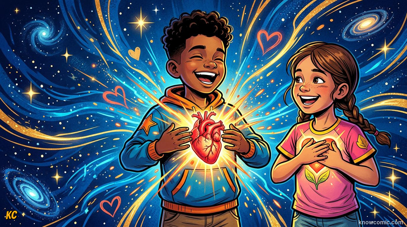 The Power of the Heart comic panel: meet your heart, a muscle the size of your fist
