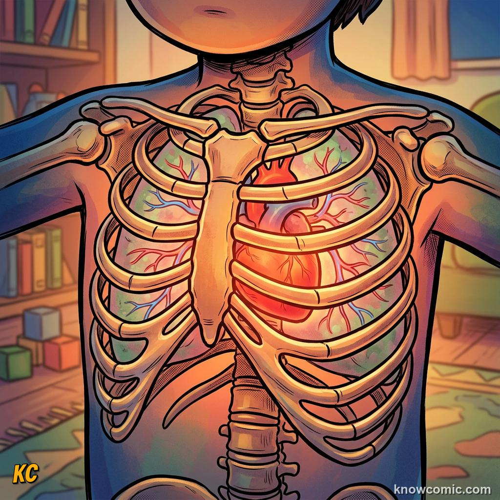 The Power of the Heart comic panel showing where it lives