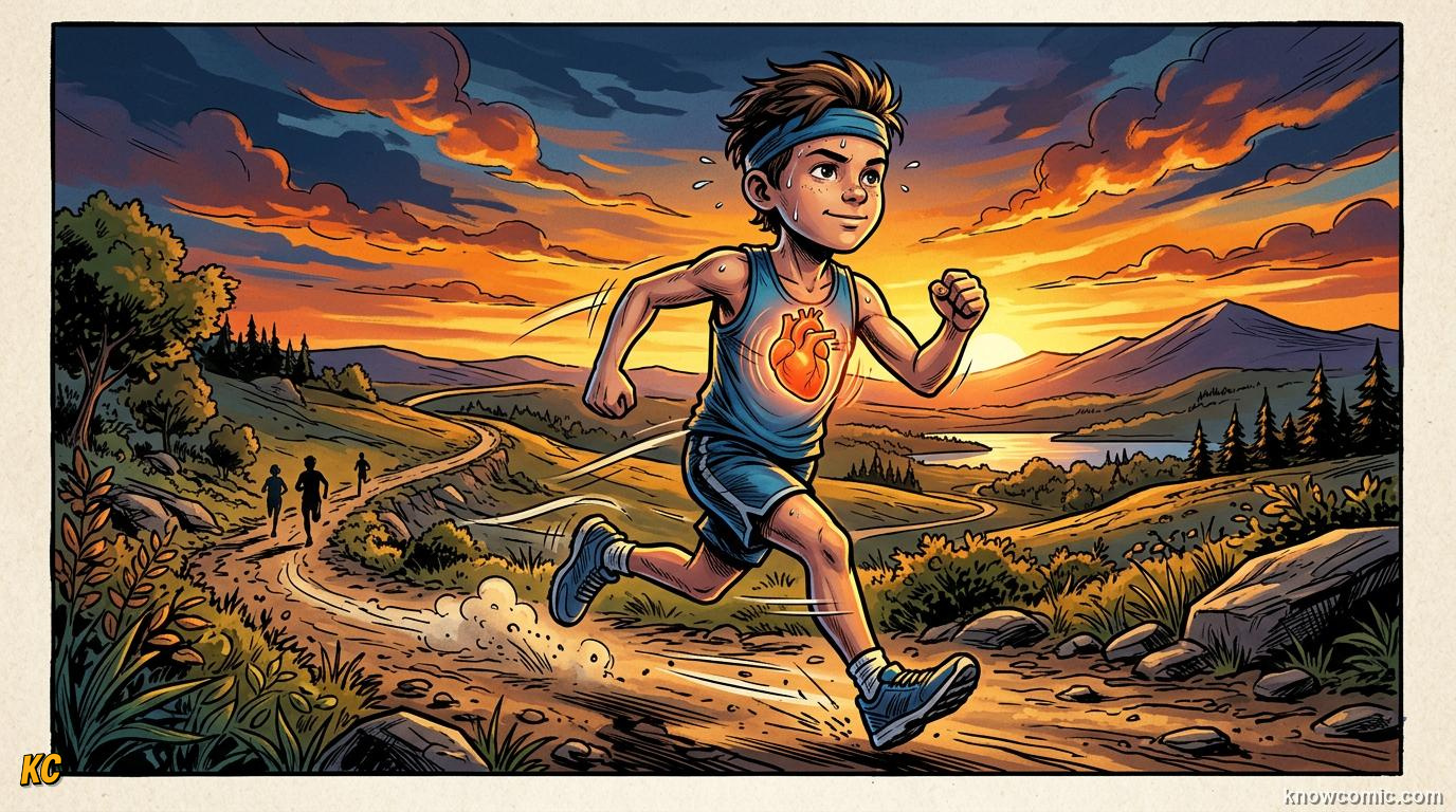 The Power of the Heart comic panel: going the distance, stamina is staying power