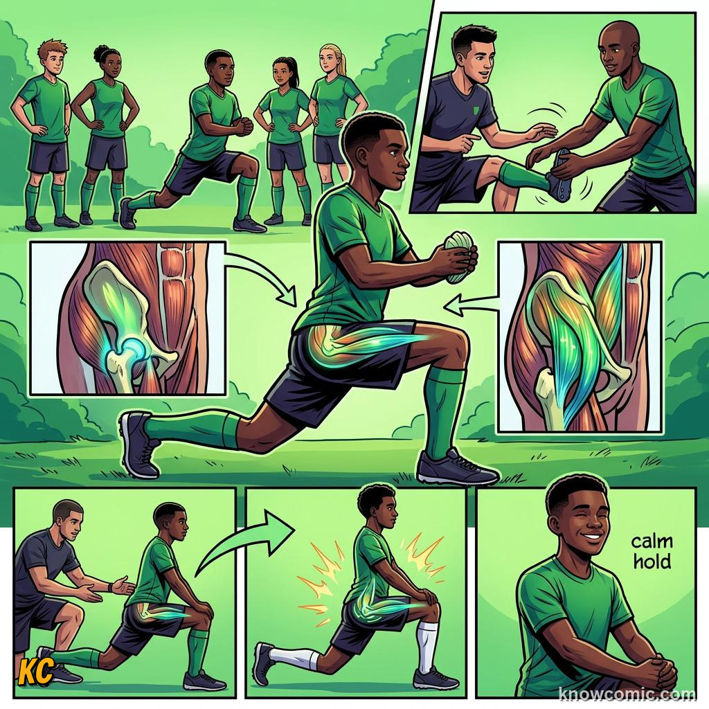 Comic panel about cooling down right: Recover, educational kids illustration