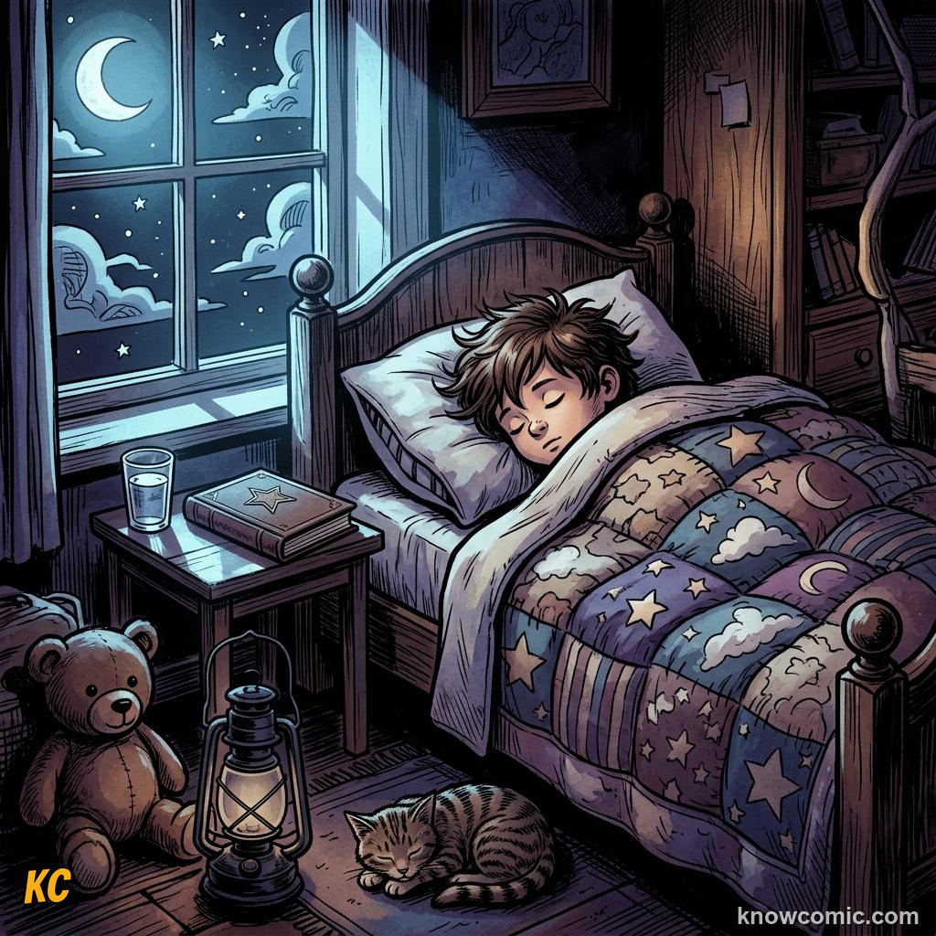 Muscle Growth Basics comic panel showing sleep well