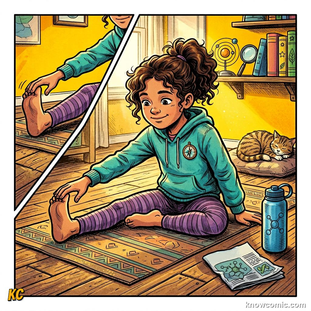 Muscle Growth Basics comic panel showing rest days