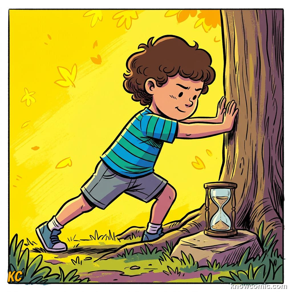 Flexibility and Stretching comic panel showing go slow