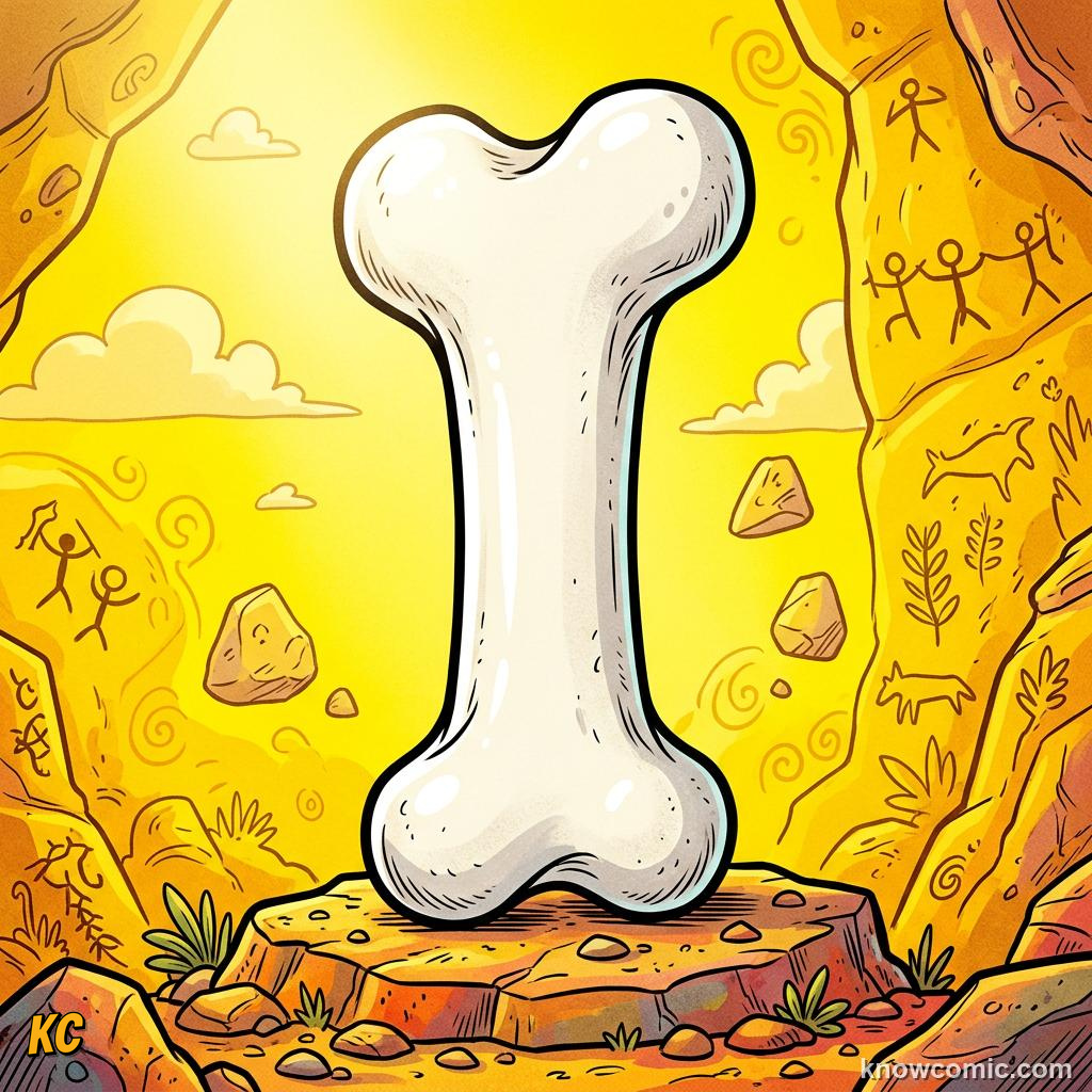 Body Composition Fact comic panel showing bone