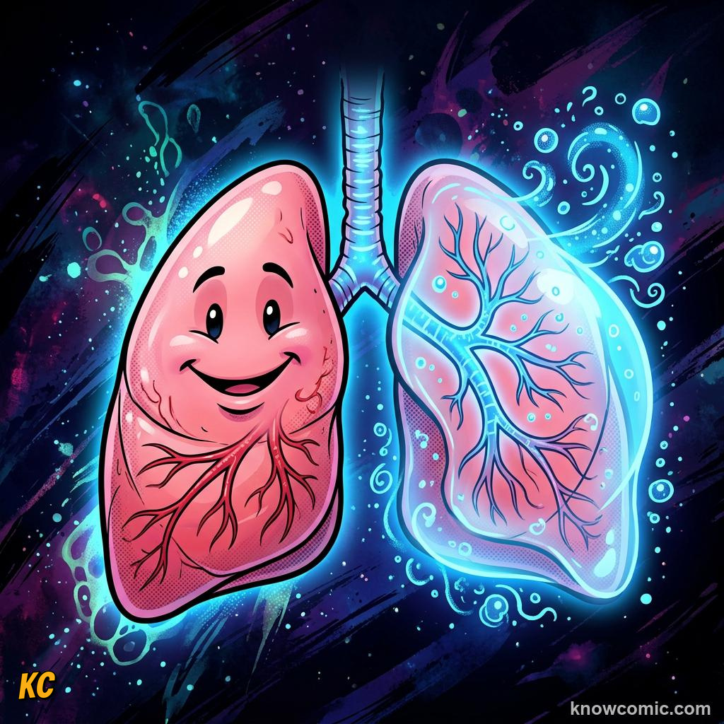 The Aerobic Engine comic panel showing lungs