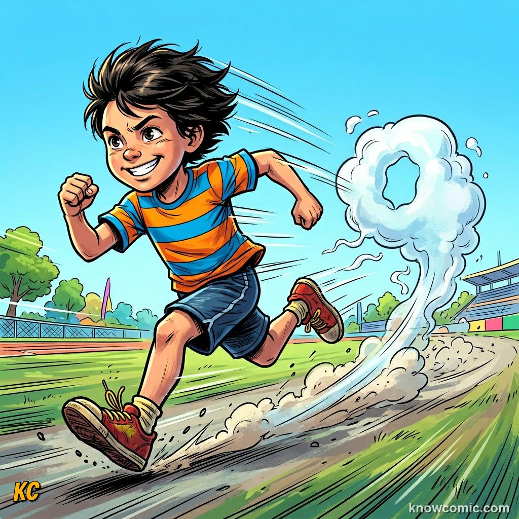 Anaerobic Power Bursts comic panel showing no time for air