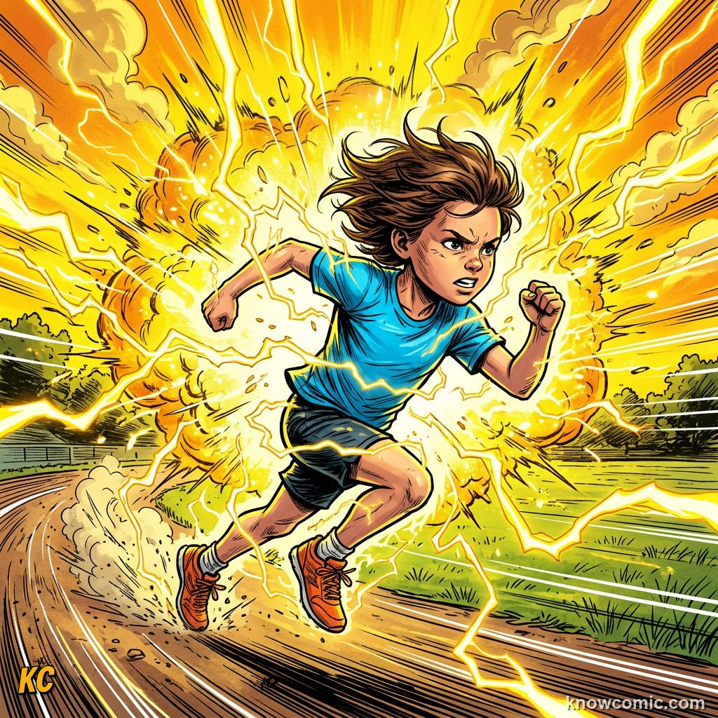 Anaerobic Power Bursts comic panel showing anaerobic