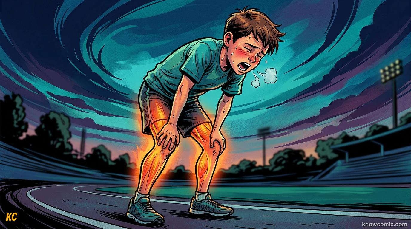 Anaerobic Power Bursts comic panel: the burn, why power bursts do not last