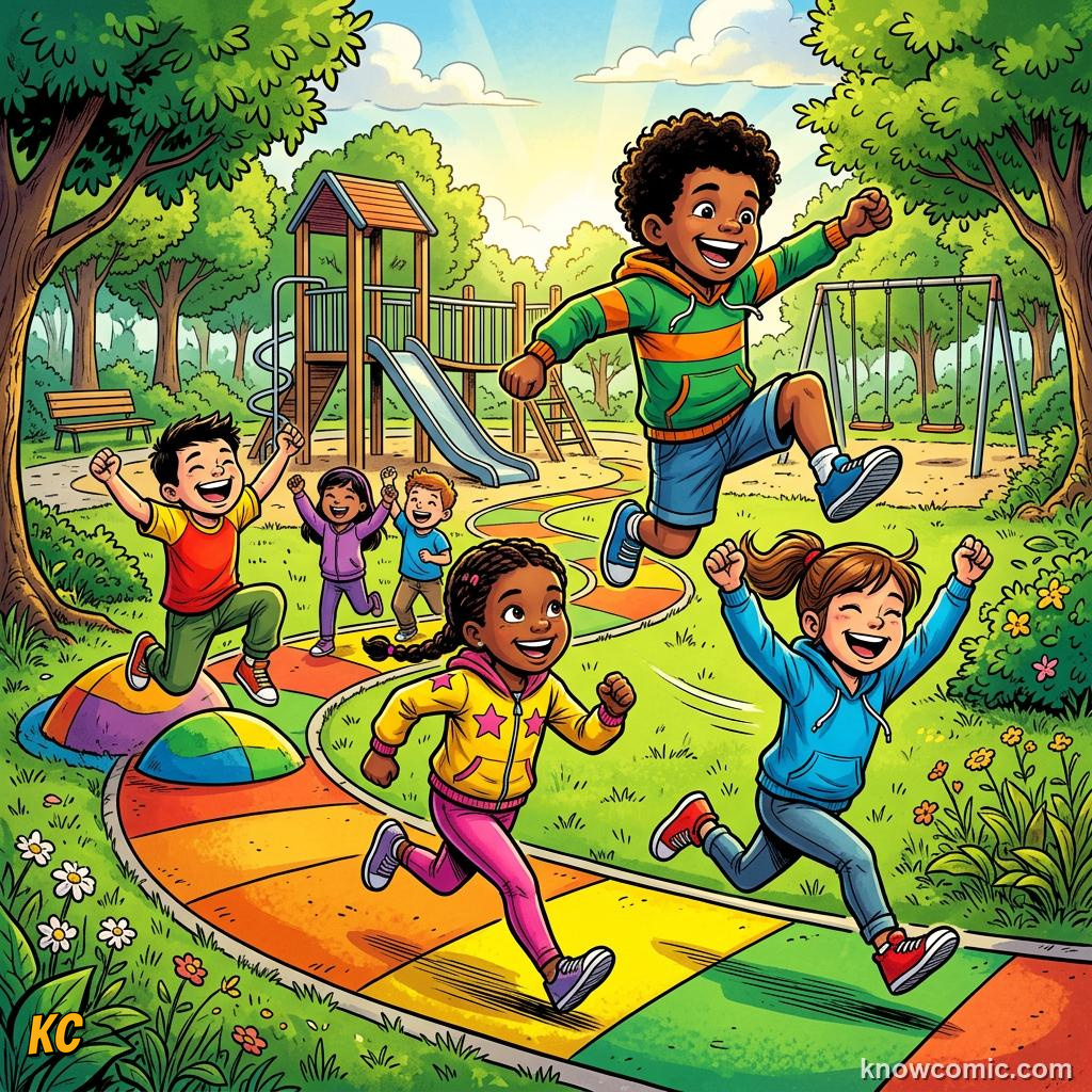 Anaerobic Power Bursts comic panel showing fun power play