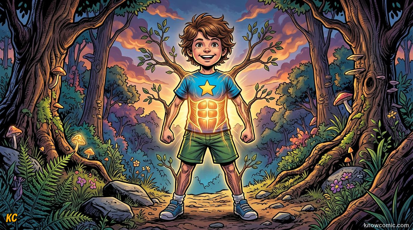 Core Strength Secret comic panel: meet your core, the middle of you