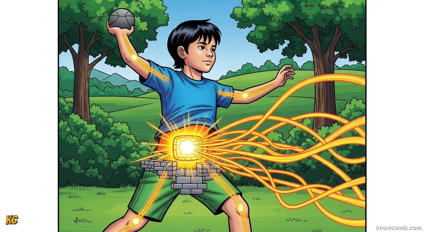 Core Strength Secret comic panel: where moves begin, the foundation of all movement