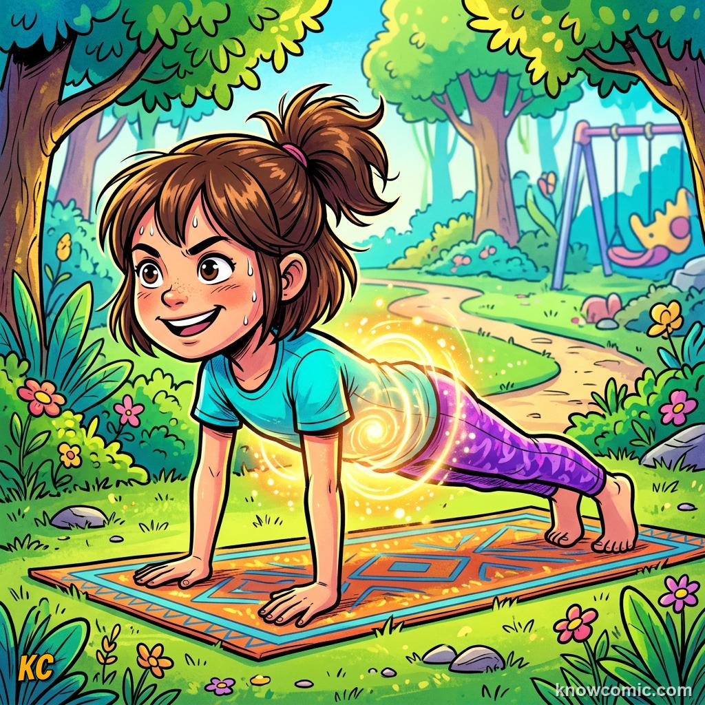 Core Strength Secret comic panel showing try these