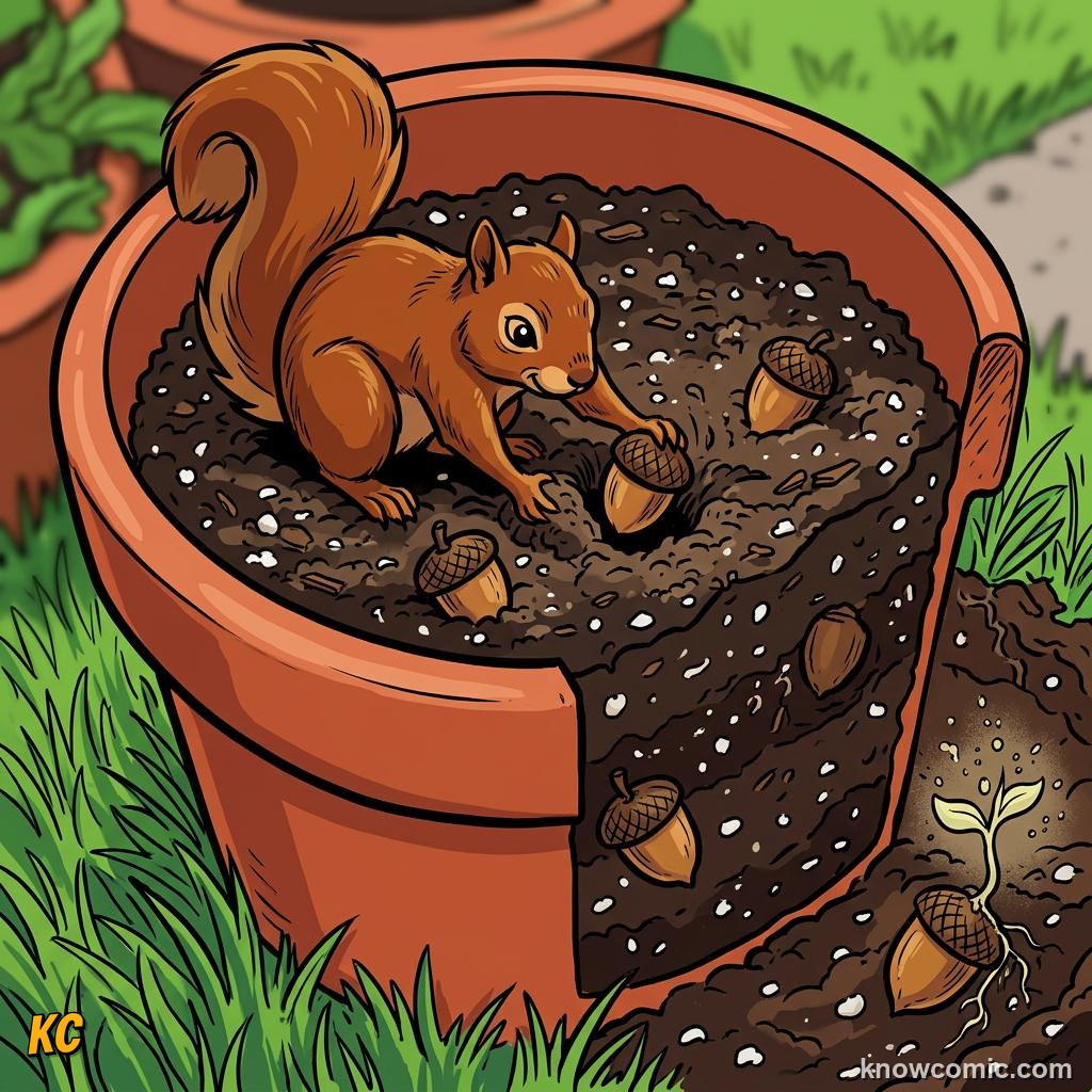 Home agriculture: BURIED, 🐿️ Cache-hiding animals plant trees by accident.