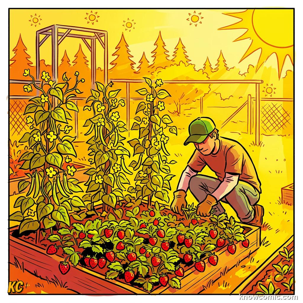 Home agriculture: HOT SPOT, 🍓 Strawberries and beans love all-day sun.