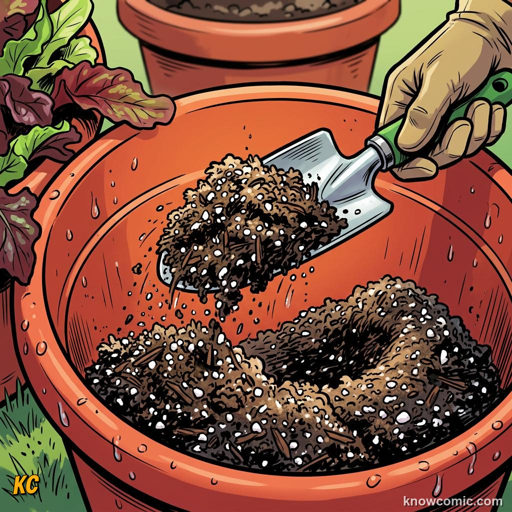 Home agriculture: SCOOP, 🌍 Fill pots quickly with fluffy mix.