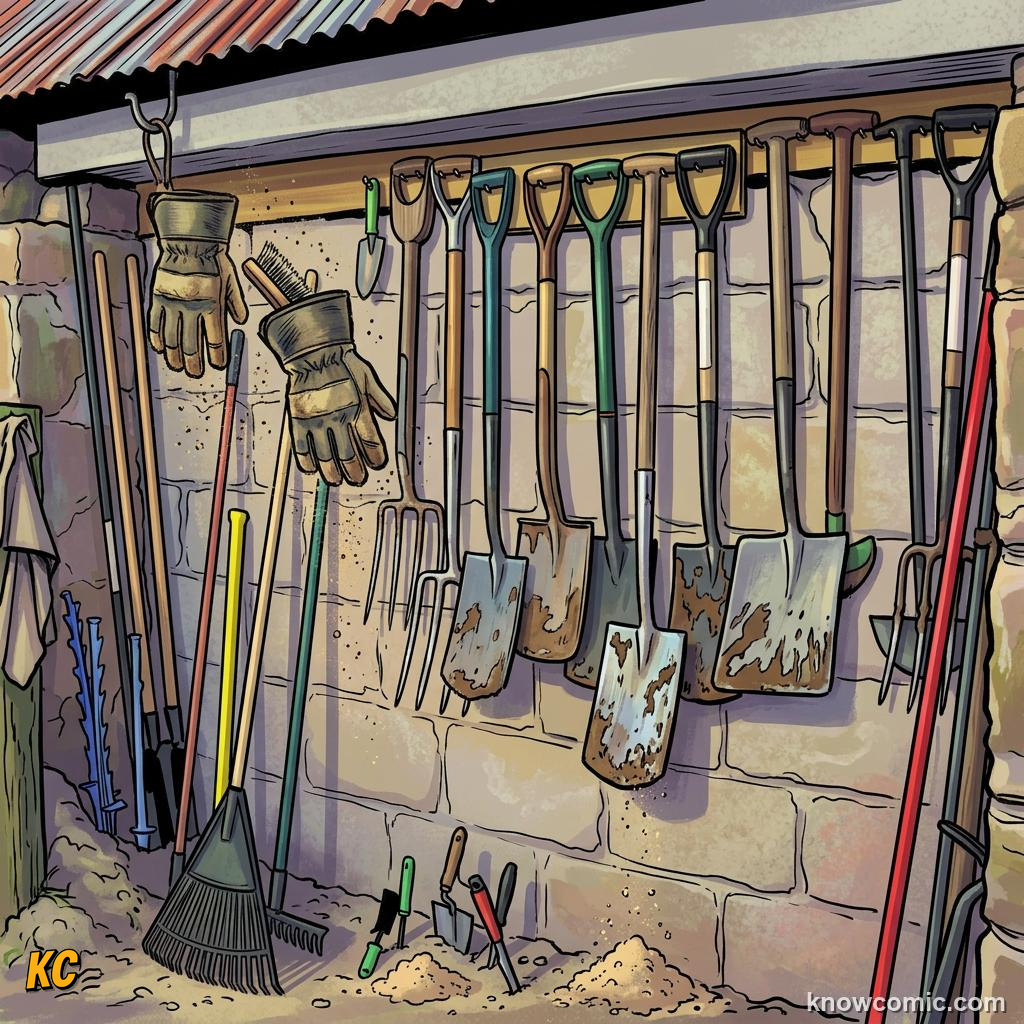Home agriculture: CARE, 🧼 Brush off dry soil and hang gloves to dry.