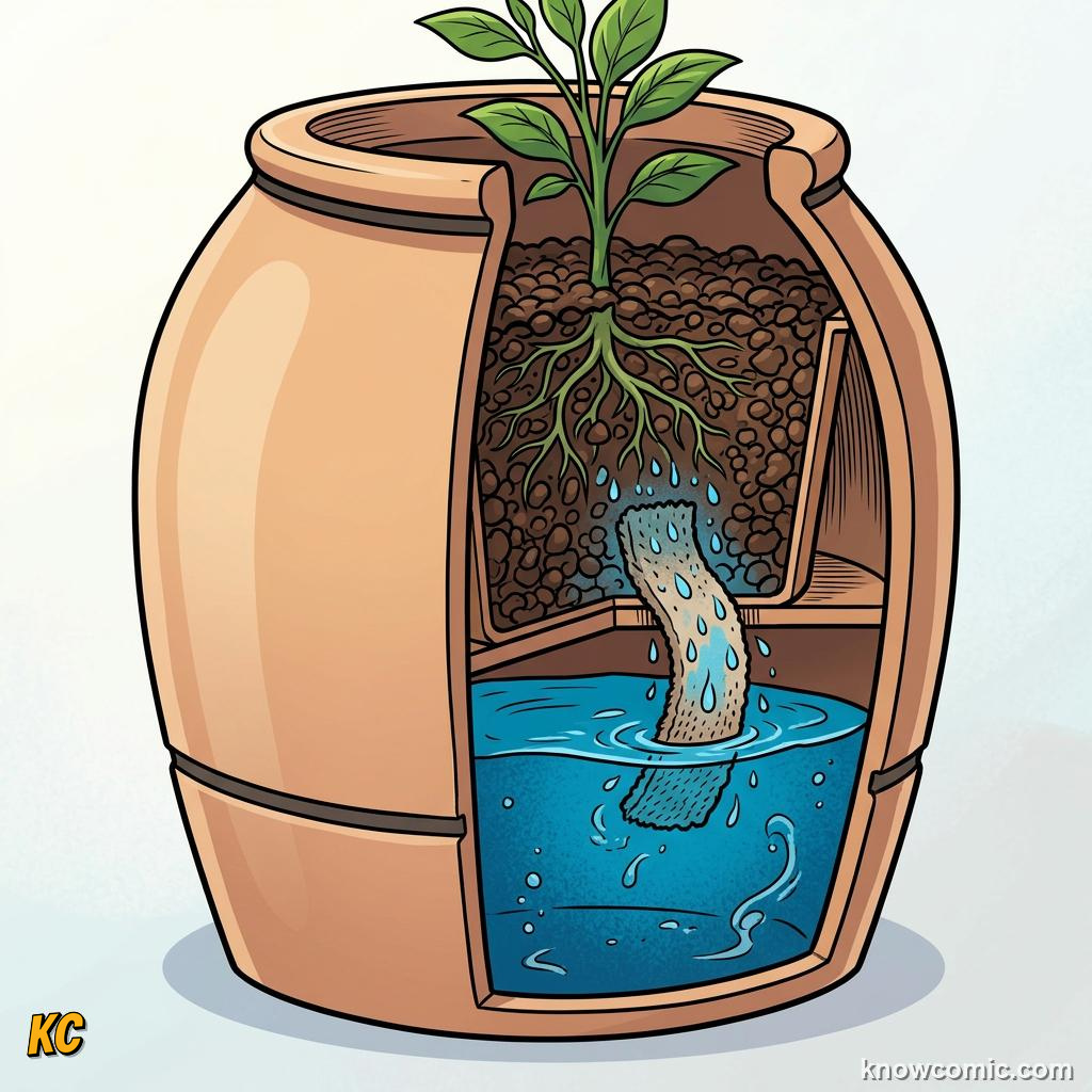 Home agriculture: WICK, Reservoir pots help busy vacation weeks.