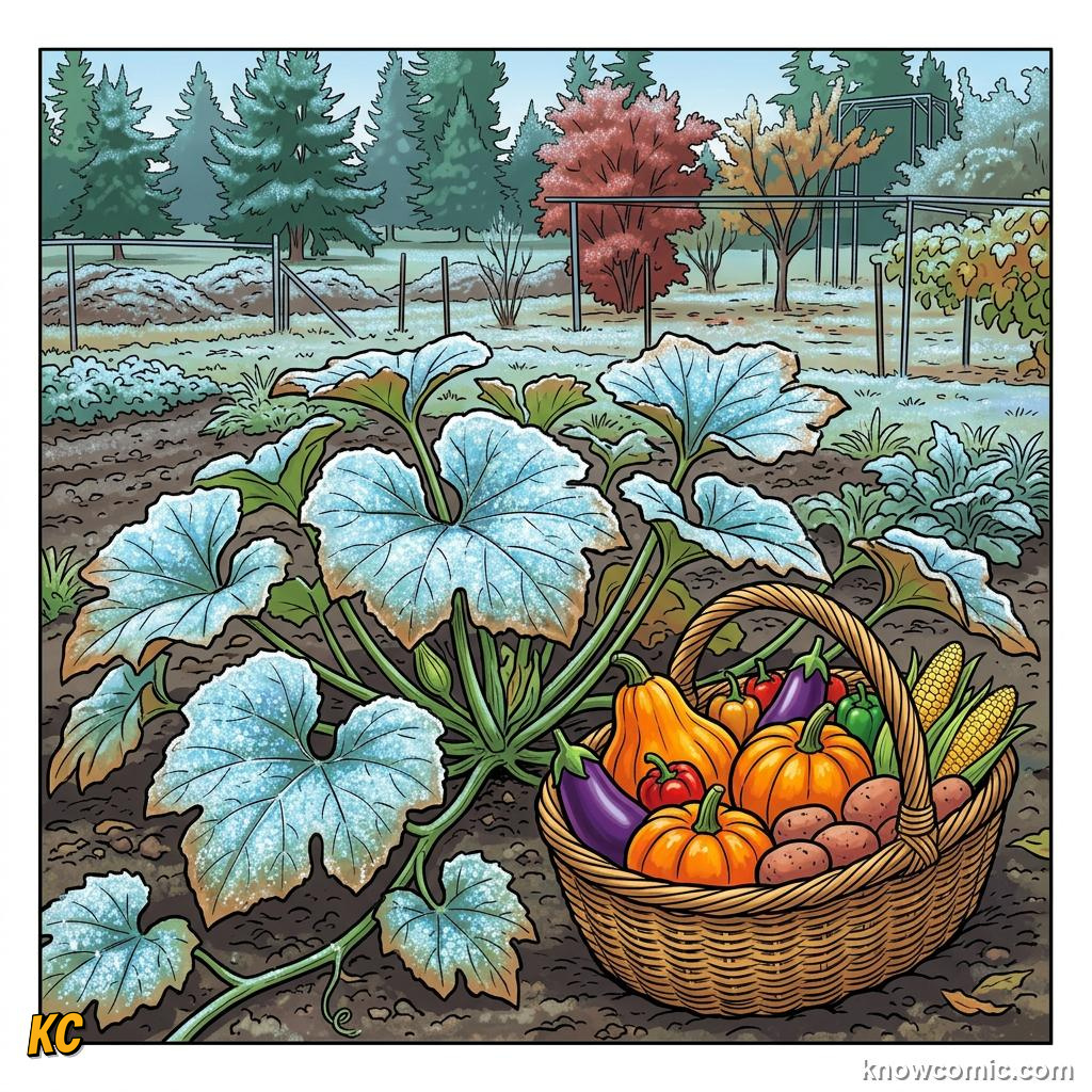 Home agriculture: FALL, First frost ends tender crop season.