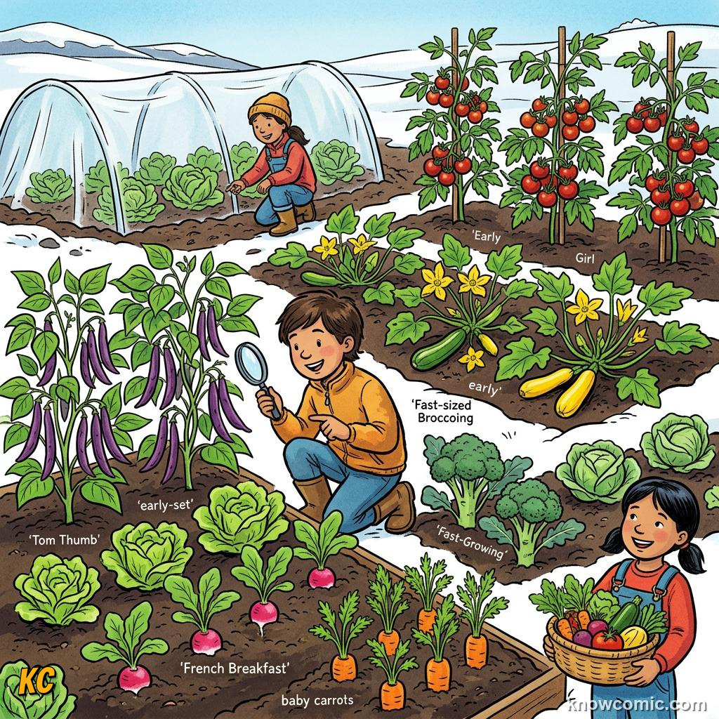 Home agriculture: SHORT SEASON, Pick 'early maturing' varieties in cool zones.