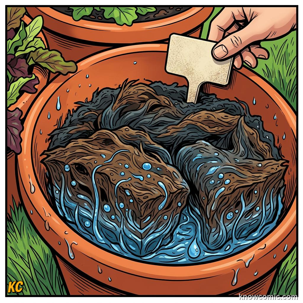 Home agriculture: PEAT / COIR, Spongy fibers hold moisture.