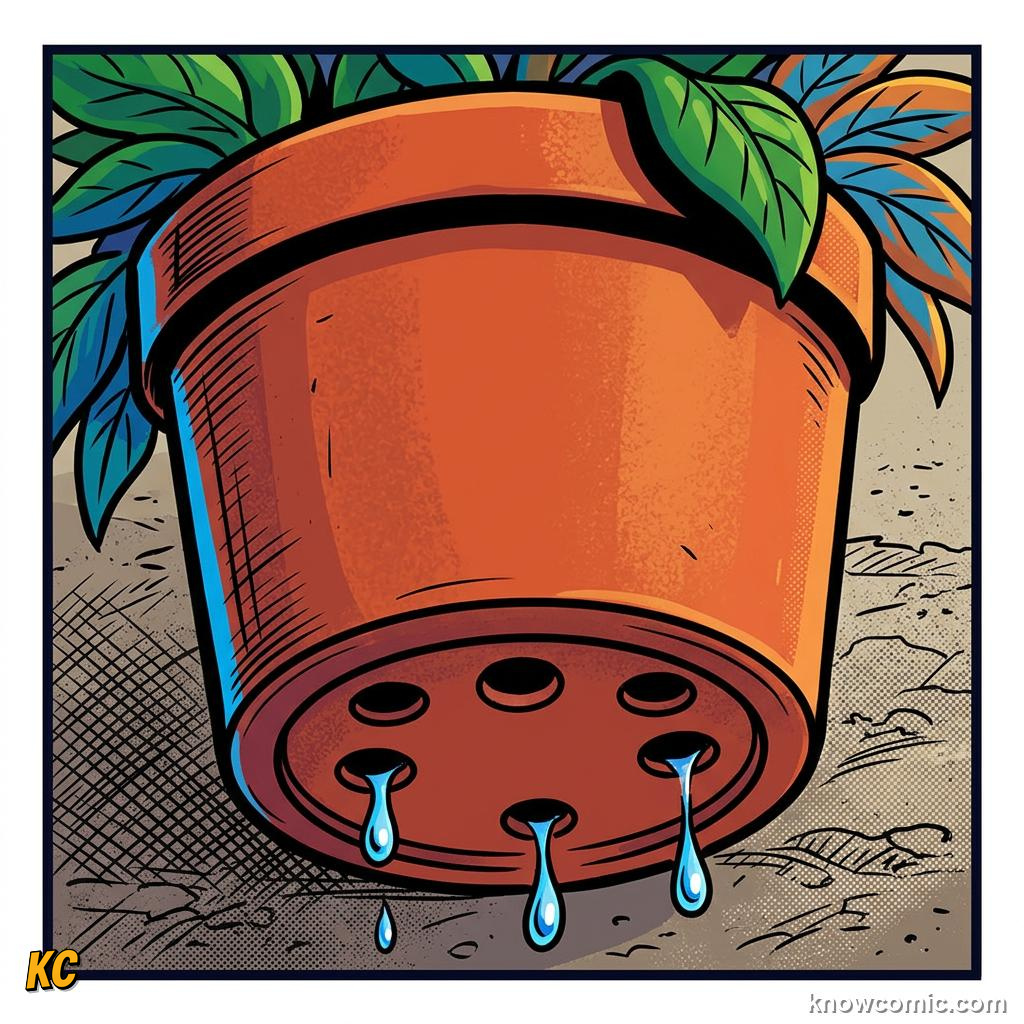 Home agriculture: DRAIN, Holes in pot bottom are mandatory.
