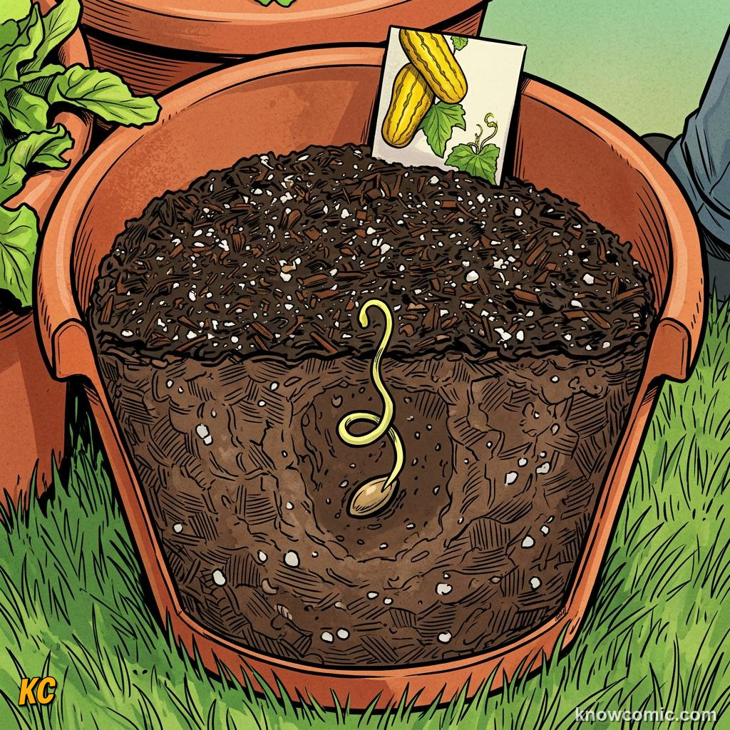 Home agriculture: TOO DEEP, Long climb drains seed energy.