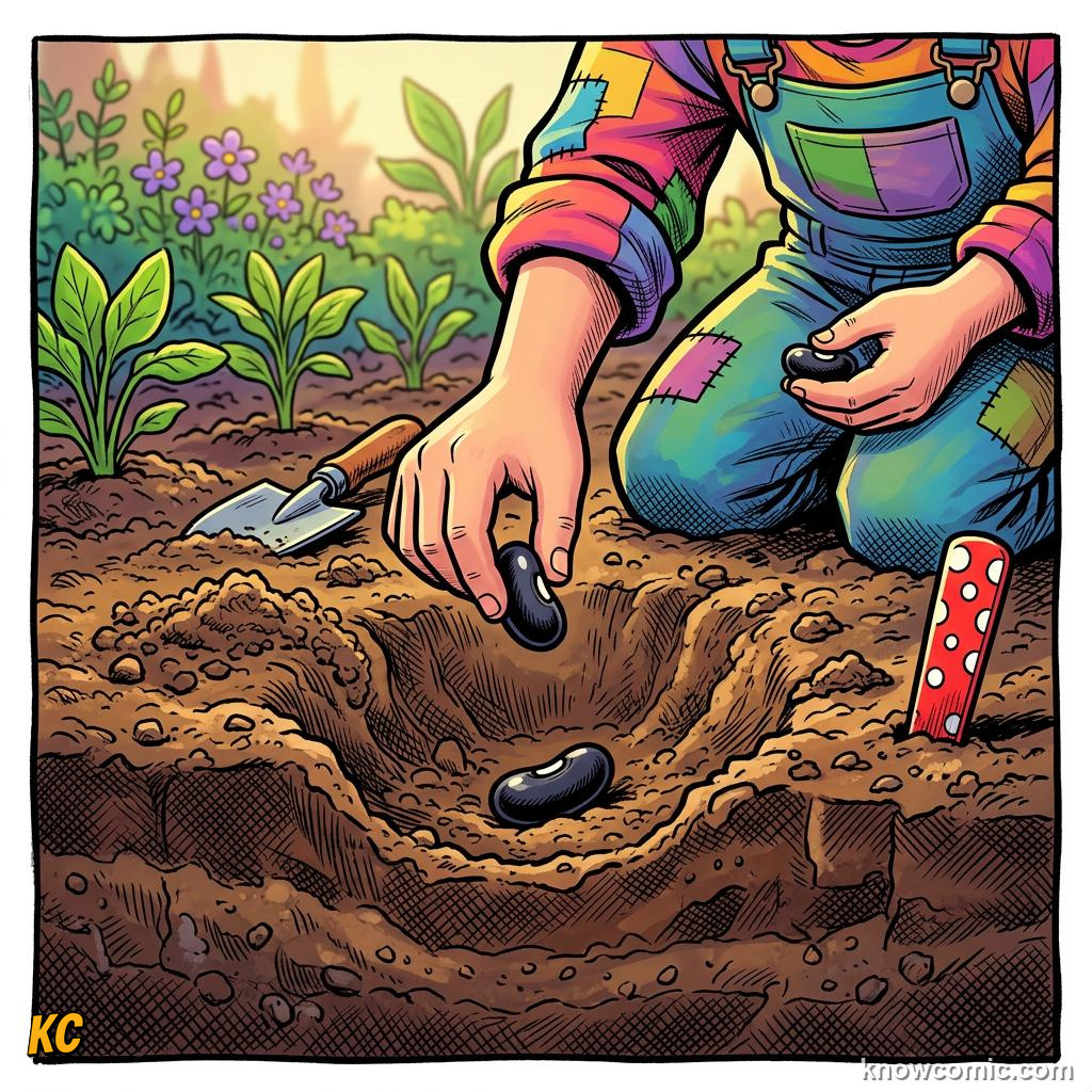Home agriculture: MEDIUM, Make a shallow poke hole.