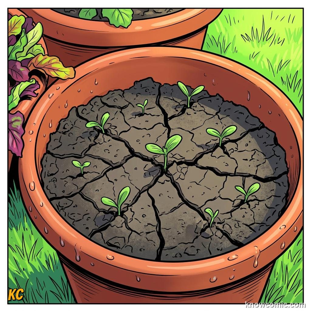 Home agriculture: HEAVY SOIL, Clay can crust after watering.