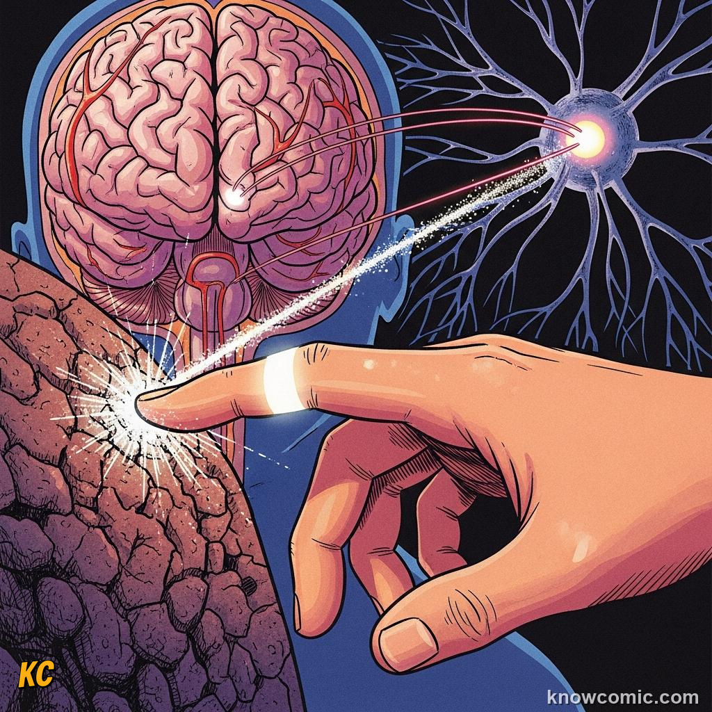 Parietal lobe processing touch, pain, temperature, and body position signals