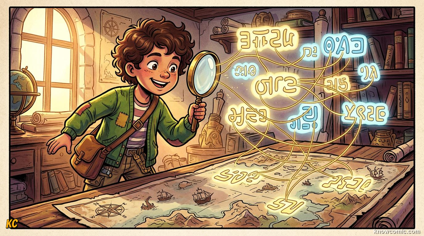 Sanskrit and Language Families comic panel: why it matters, words tell history