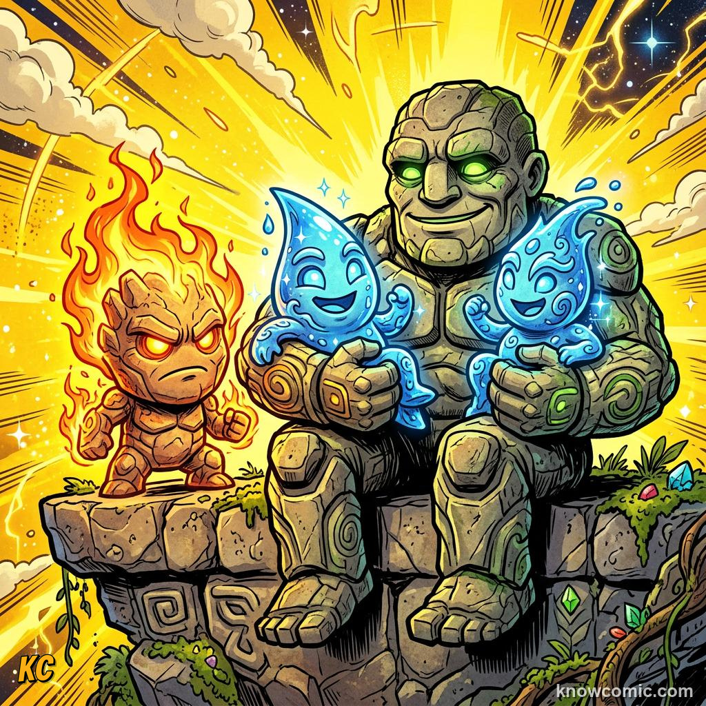 The World's First Words comic panel showing tough words