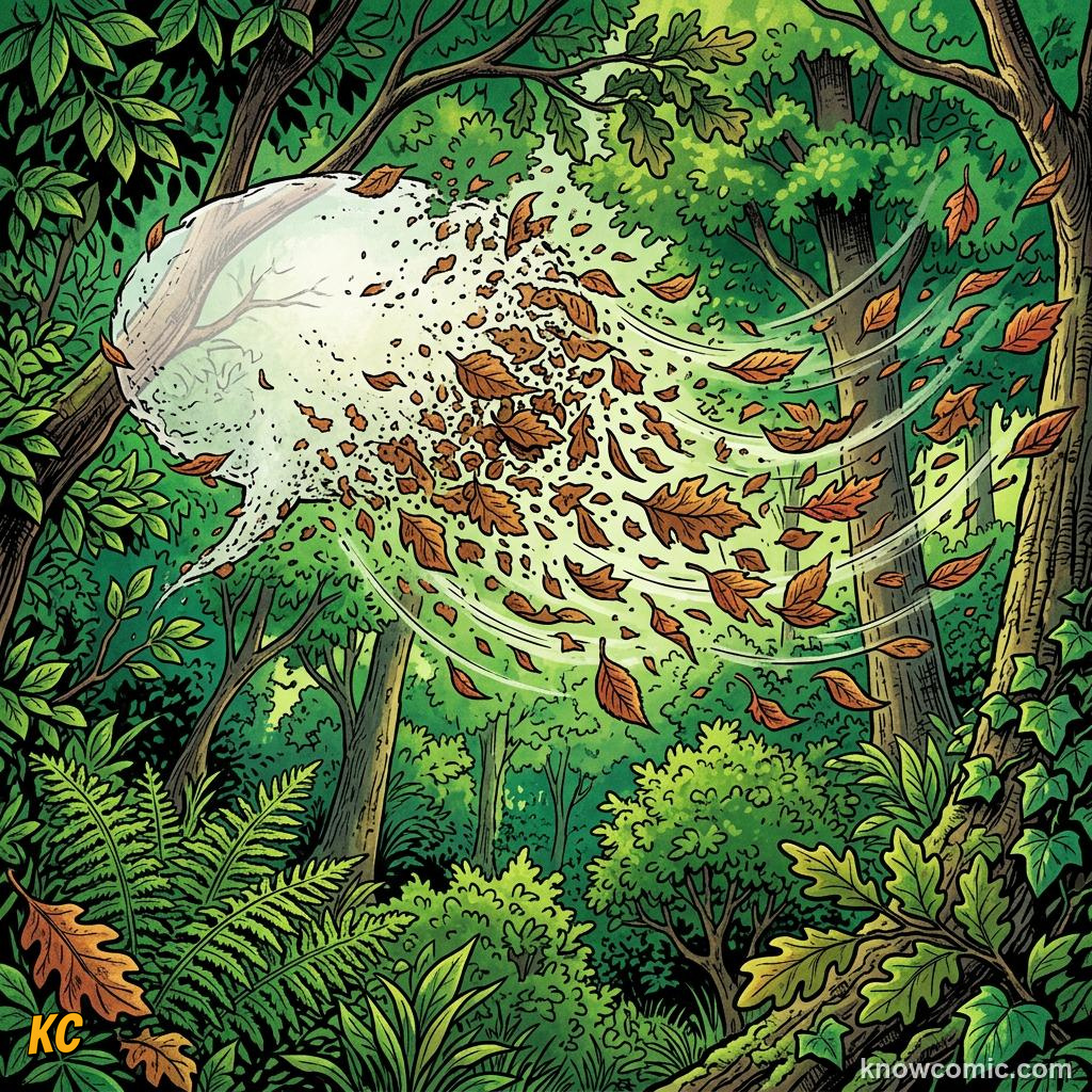 The World's First Words comic panel showing rare words go