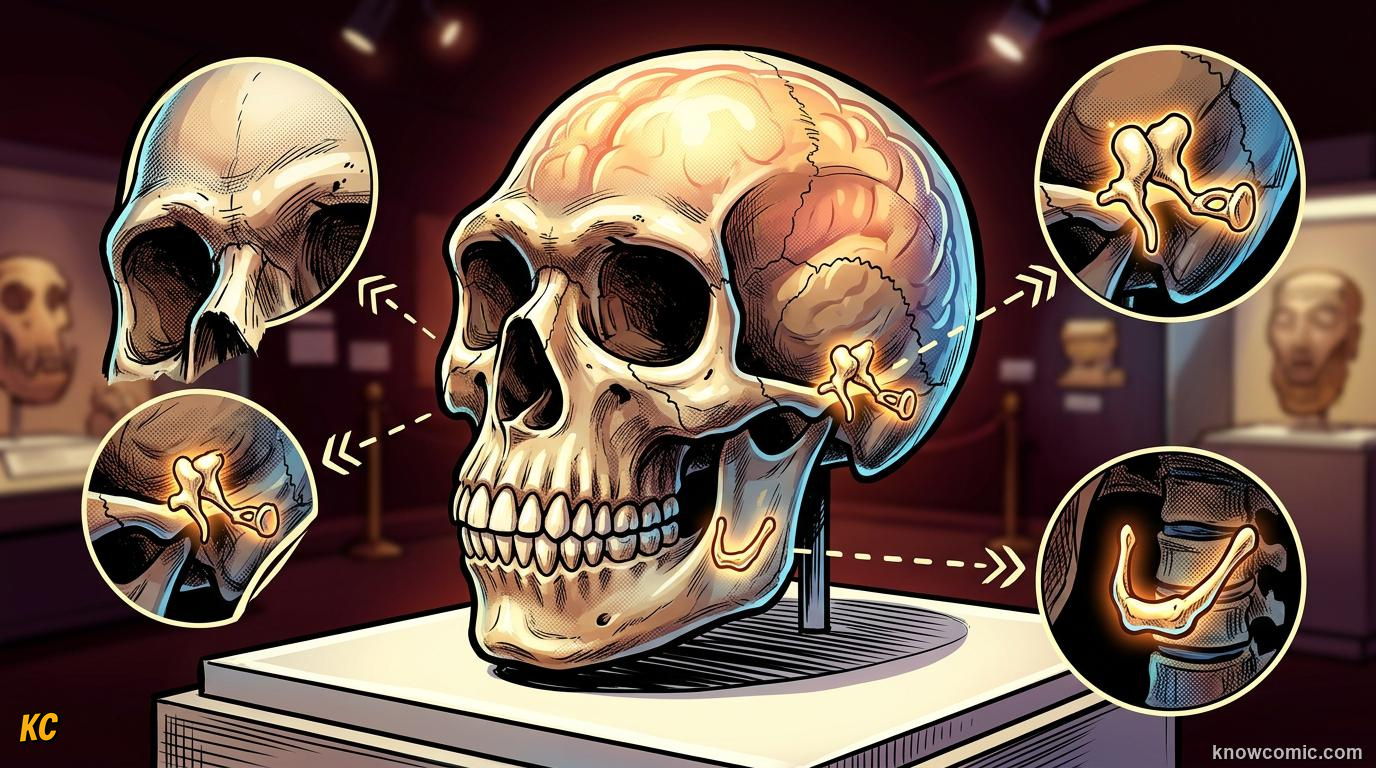 Homo Erectus Speech comic panel: body clues, their bodies hold hints