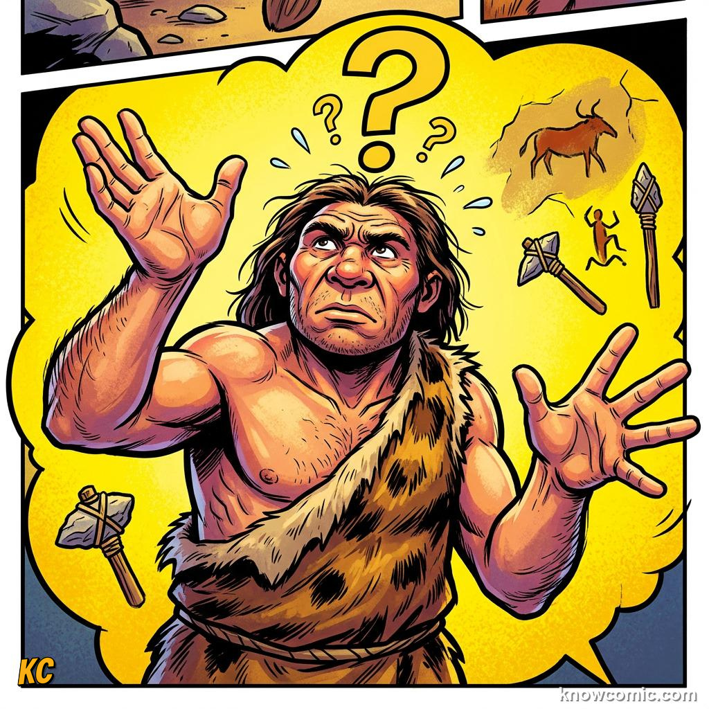 Homo Erectus Speech comic panel showing team not yet