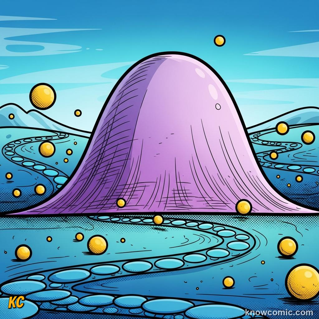 Bell curve normal distribution graph with the pi constant visible in the formula