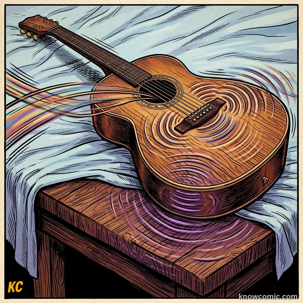 Comic illustration: sound through solid materials